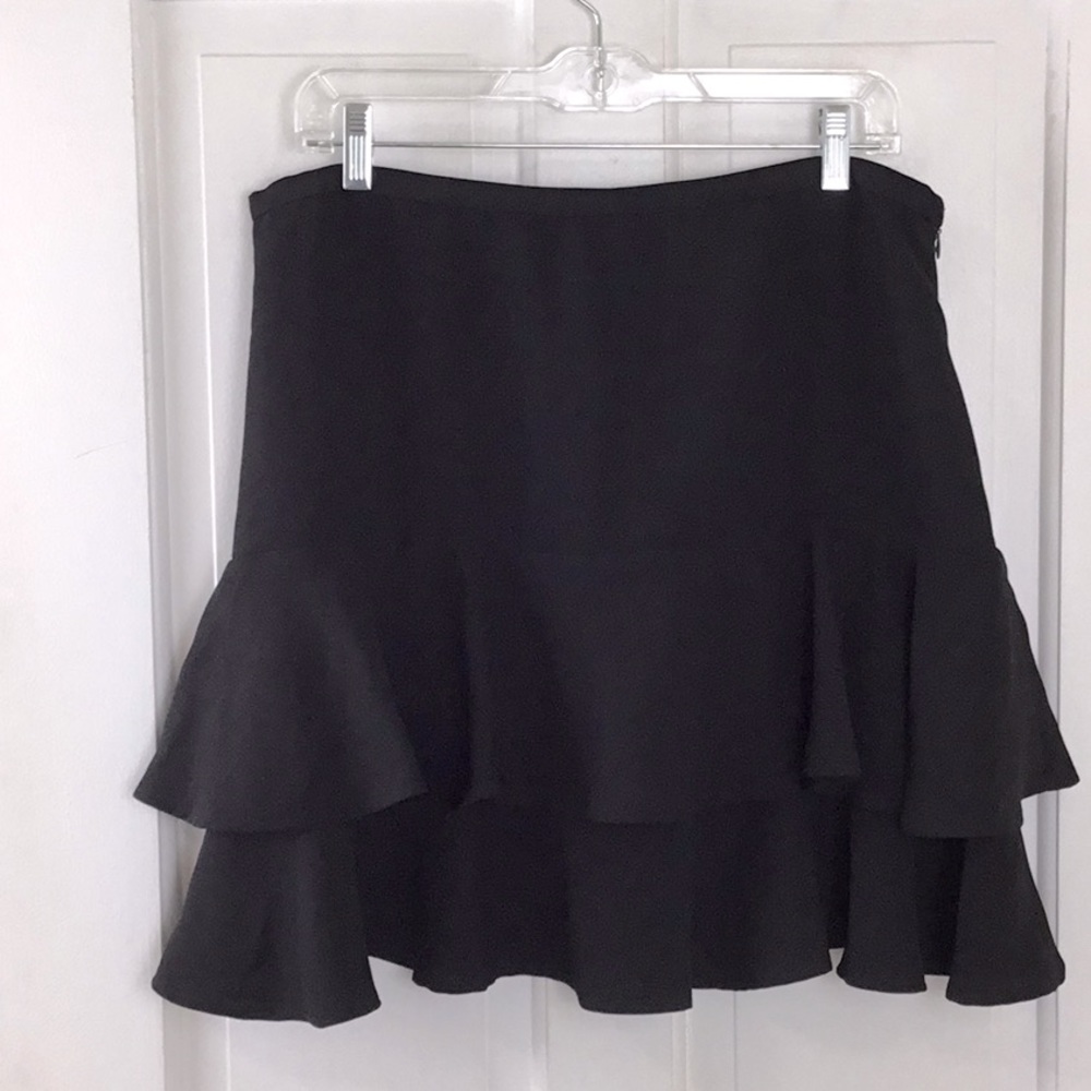 Lauren Ralph Lauren Black Tiered Skirt 10